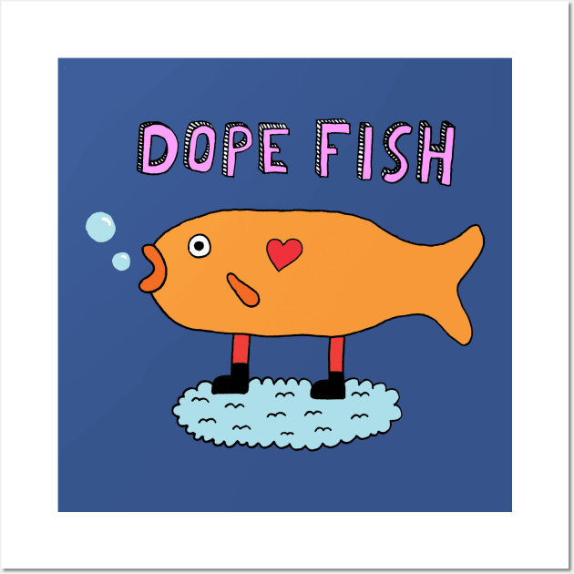 Dope Fish Wall Art by saif
